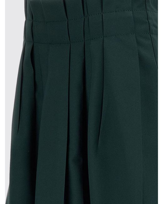 Marni Black A-Line Polyester Midi Skirt With Rear Zip Closure