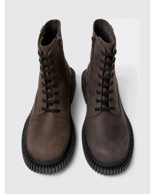 Camper Brown Pix Berlin Nubuck Ankle Boots for men