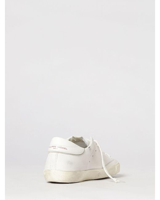 Philippe Model White Prsx Suede Sneakers for men