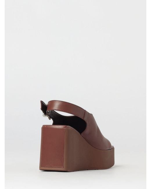 Vic Matié Brown Vic Mati&Eacute Leather Wedge Sandal