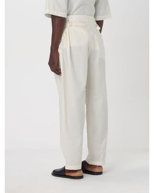 Lemaire White Trousers for men