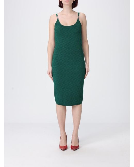 Versace Green Medusa Viscose Knit Dress