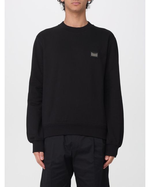Dolce & Gabbana Black Dolce &Amp Gabbana Cotton Crewneck Sweatshirt for men