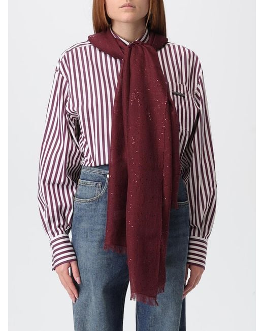 Brunello Cucinelli Purple Scarf