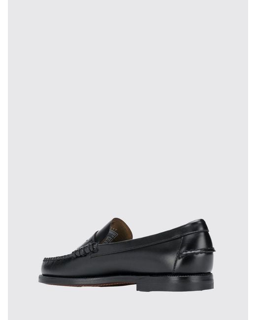 Sebago White Classic Dan Brushed Leather Loafers
