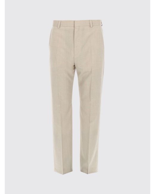HUGO Natural Slim Fit Mid-Rise Virgin Wool Blend Chino Trousers for men