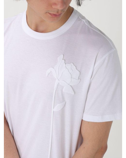 T-shirt con fiore di Valentino in White da Uomo