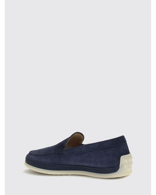 Tod's Blue Suede Loafers for men