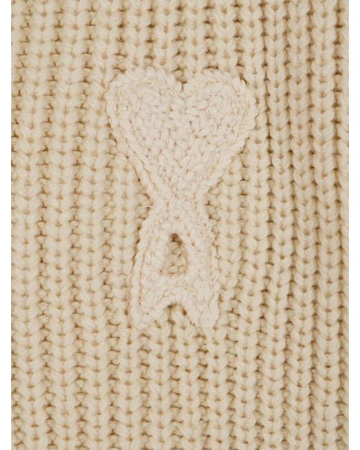AMI Natural Wool And Cotton Sweater for men