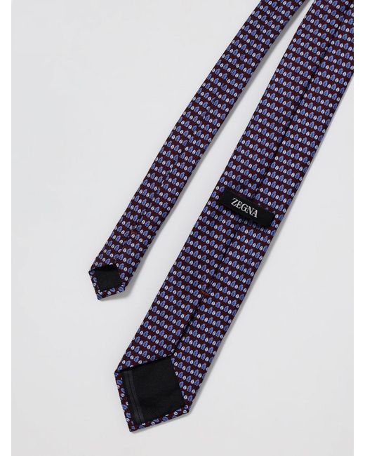Zegna Blue Tie for men