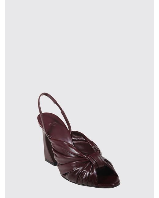 Fendi Brown Arco Draped Nappa Sandals