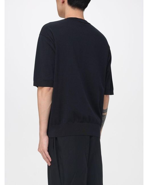 T-Shirt Basic di Laneus in Black da Uomo
