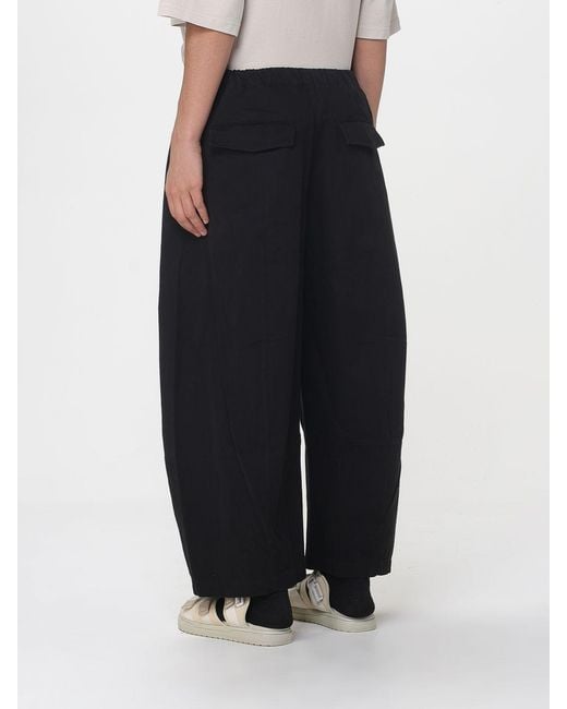 Entire studios Black Cotton Wide Leg Trousers for men