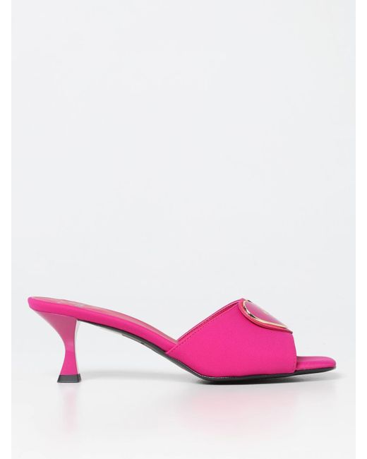 Love Moschino Pink Heeled Sandals