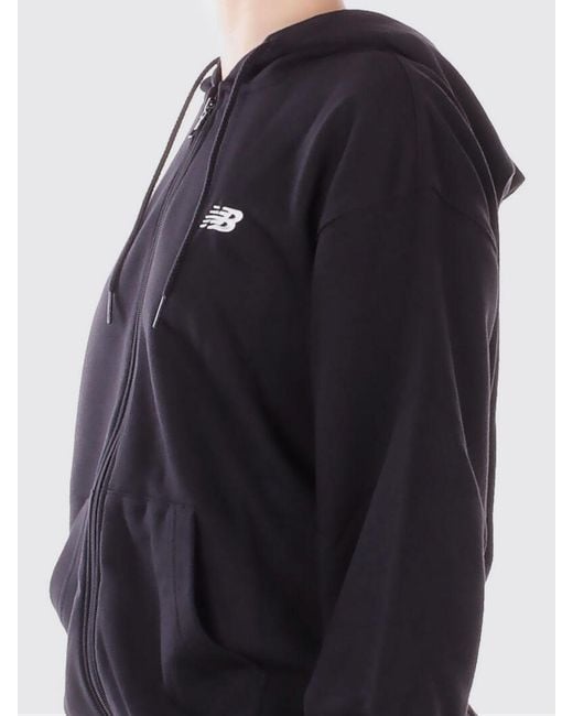 New Balance Blue Cotton Sweatshirt With Logo for men