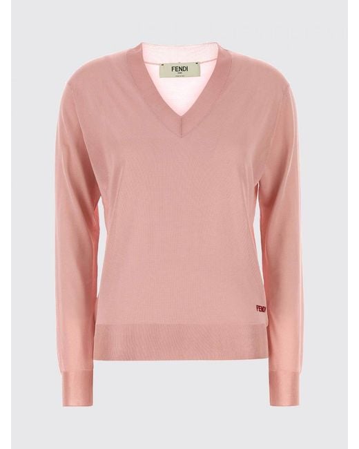 Fendi Pink Viscose Sweater