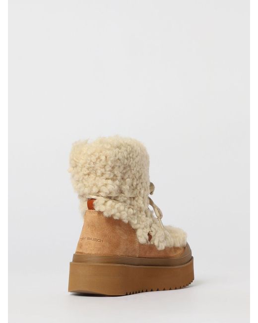 Tory Burch Natural Flat Ankle Boot