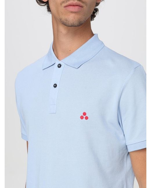 Peuterey Blue Basic Cotton Polo Shirt for men