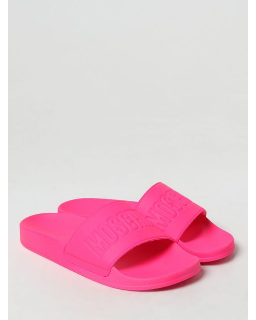 Moschino Couture Pink Flat Sandals