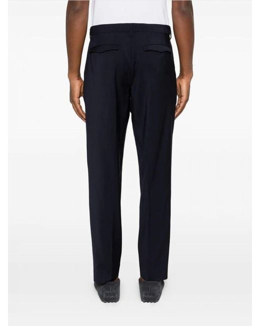 Barena Blue Virgin Wool Tailored Trousers for men