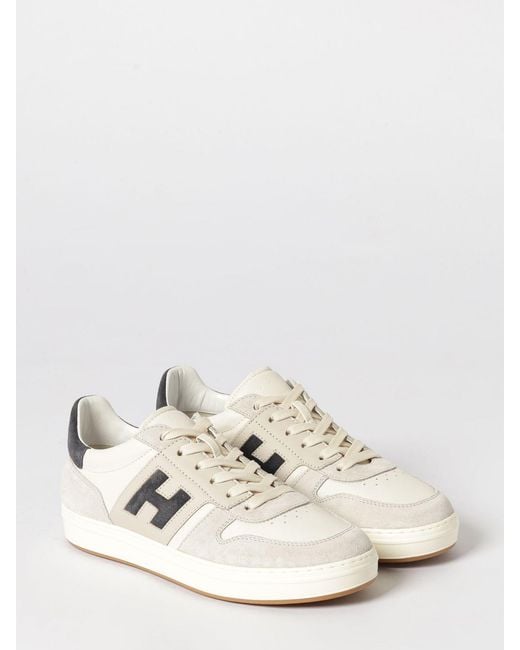 Hogan Natural H-Tv Leather Sneakers for men