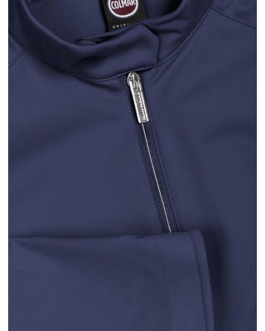 Colmar Blue Polyester Biker Jacket
