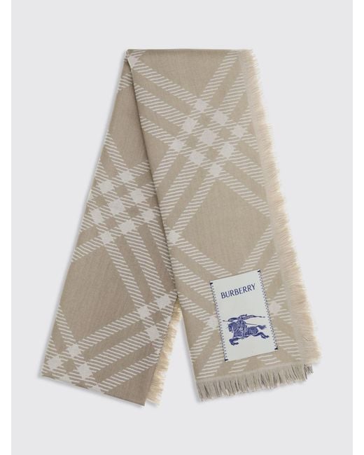 Sciarpa Uomo di Burberry in Natural da Uomo