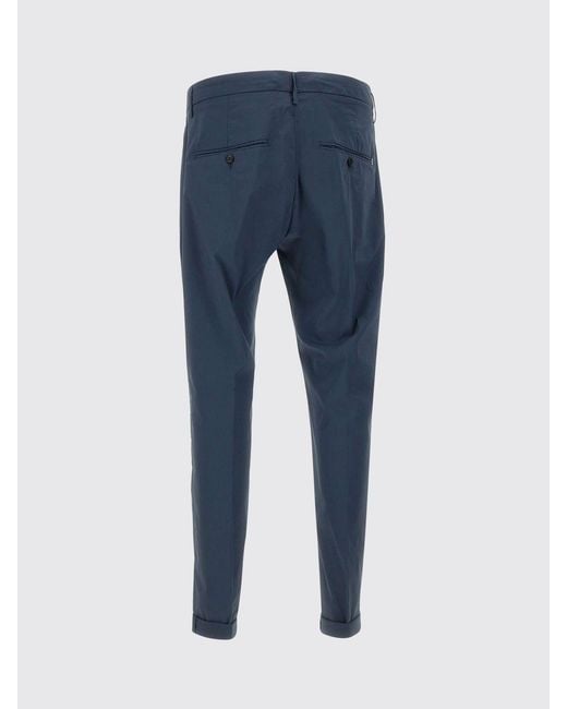 Dondup Blue Cotton Blend Chino Trousers for men