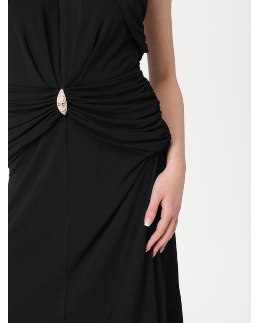 Elisabetta Franchi Black Halter Neck Midi Dress