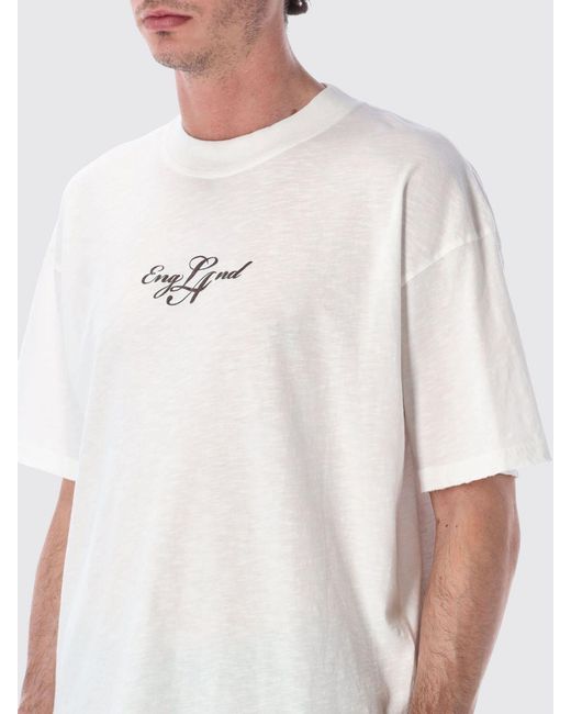 Represent White Cotton T-Shirt With Logo for men