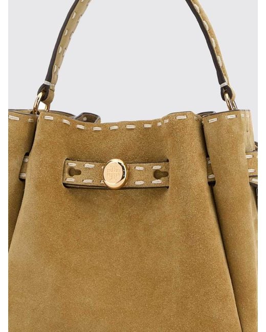 Tory Burch Natural Suede Bucket Bag