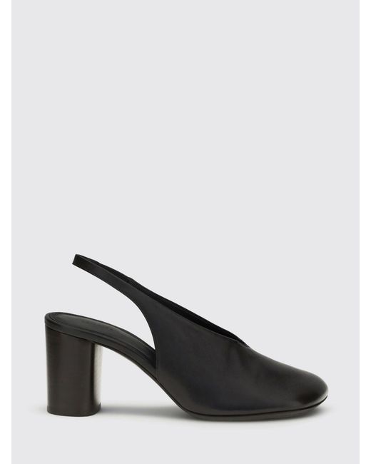 Lemaire Black Leather Glove Slingback Pumps