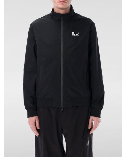EA7 Blue Recycled Nylon Jacket for men