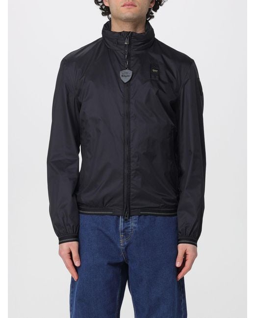 Blauer Blue Polyester Bomber Jacket for men