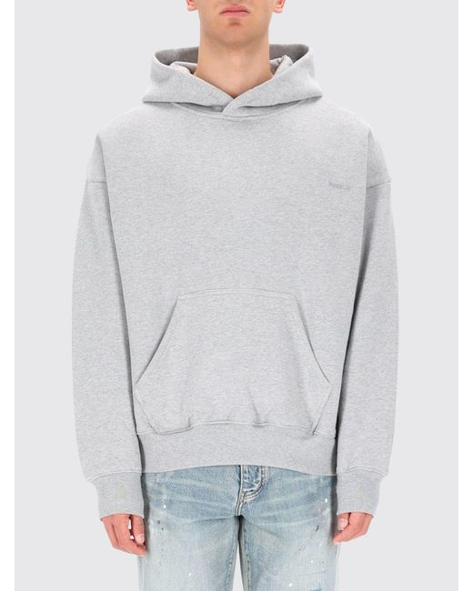 Purple Gray Cotton Hoodie for men