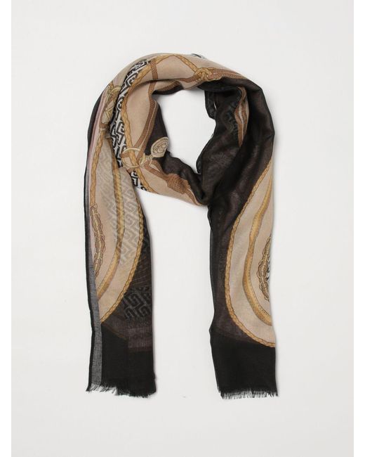 Liu Jo Gray Polyester Scarf With All-Over Lj Monogram