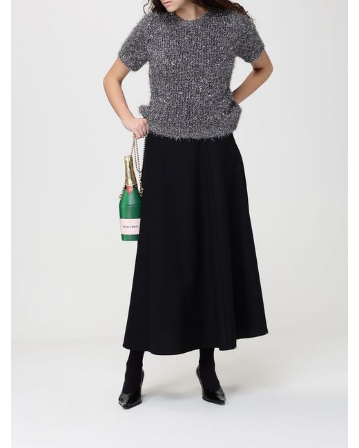 Moschino Couture Gray Polyester Knit Top