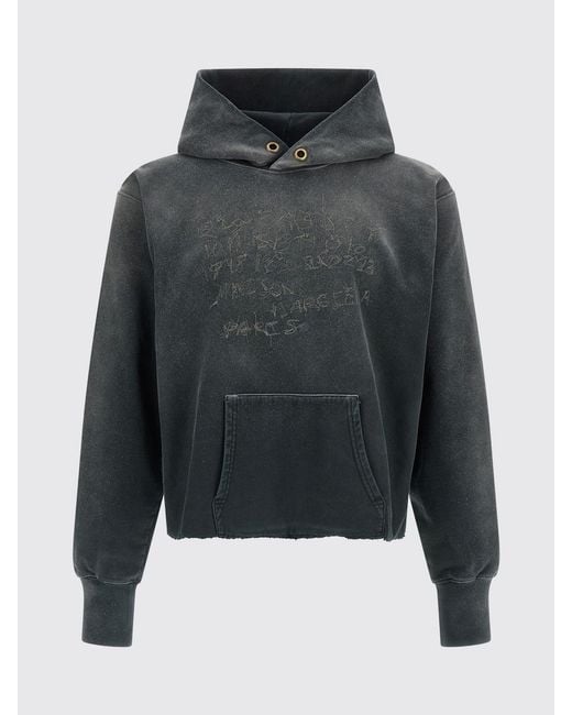 Maison Margiela Gray Logo Cotton Hoodie