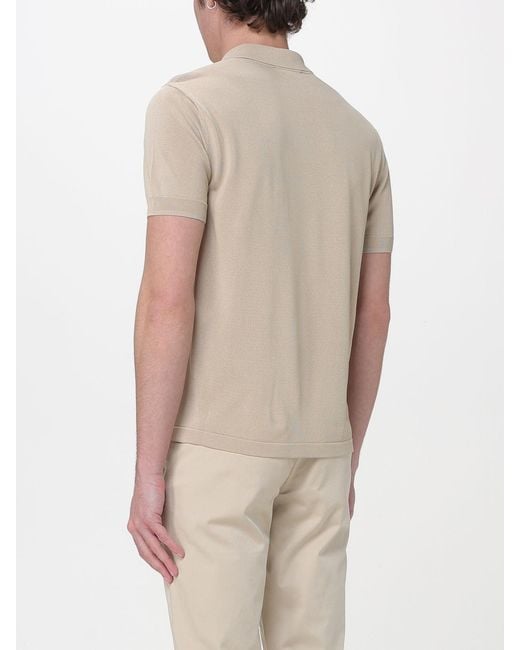 Emporio Armani Natural Knitted Polo Shirt for men