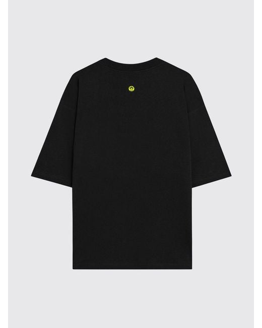 Barrow Black Cotton T-Shirt With Logo for men