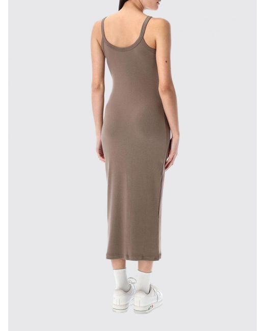 Nike Brown Ribbed Midi Dress