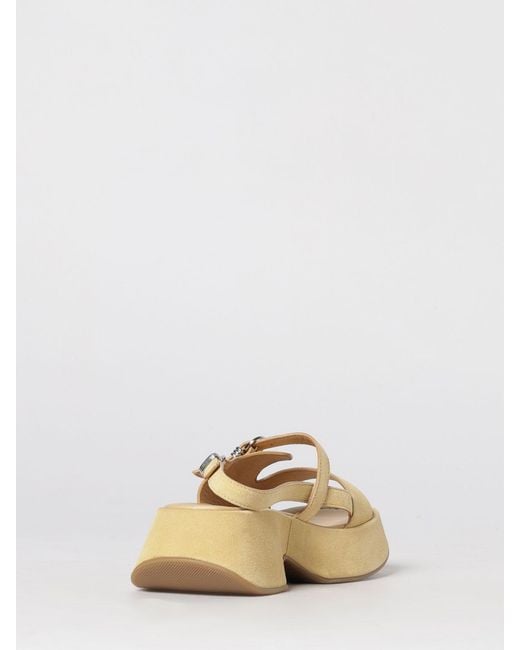 Vic Matié Natural Vic Mati&Eacute Suede Sandals