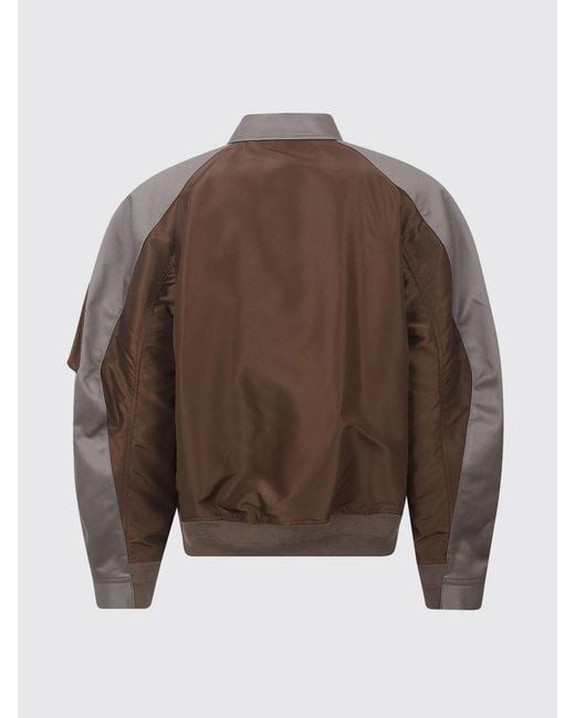 Sacai Brown Oversized Cotton Bomber for men