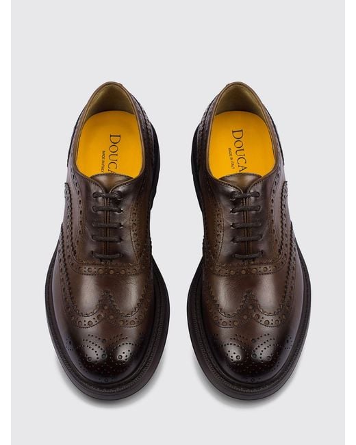 Doucal's Brown Brogue Shoes for men