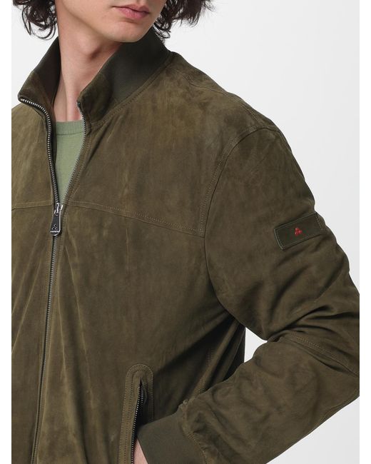 Peuterey Green Suede Bomber for men