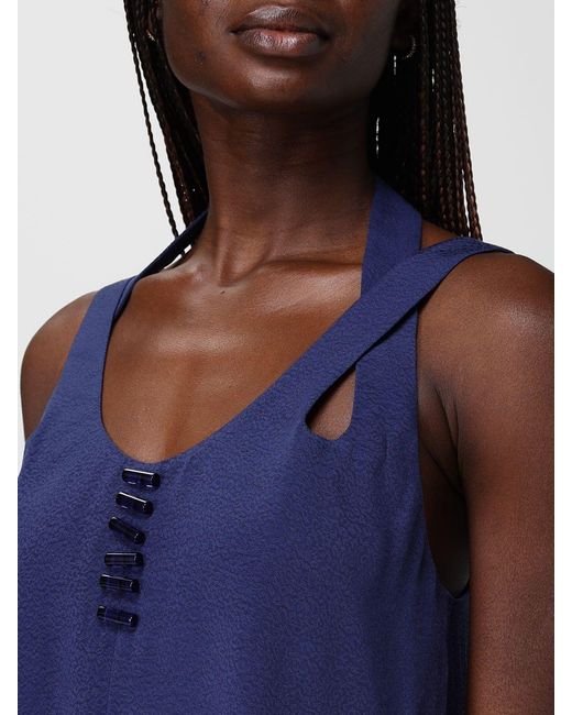 Emporio Armani Blue Viscose Top
