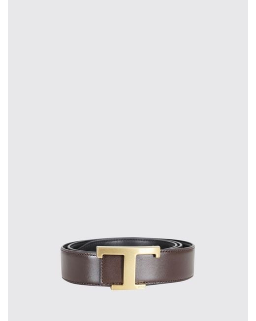 Tod's White T Timeless Reversible Leather Belt for men