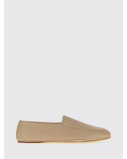 Loro Piana Multicolor Smooth Lambskin Flat Loafers With Metallic Logo
