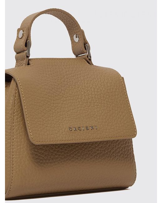 Orciani Natural Sveva Soft Mini Hammered Leather Bag