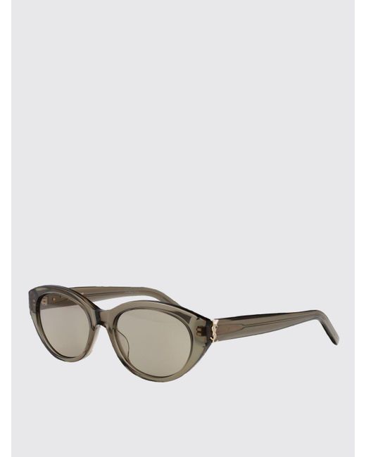 Occhiali Da Sole Cat-Eye Arrotondat di Saint Laurent in Gray